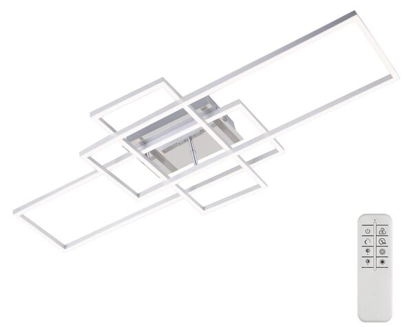 Brilo - LED Stmívatelný přisazený lustr FRAME LED/51W/230V chrom + DO