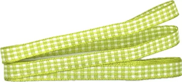Saténová stuha GREEN KARO LIGHT 10mm x 2m (5,-Kč/m)