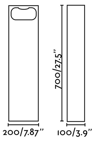 Faro Glint LED sloupkové venkovní svítidlo IP55 700mm2700K