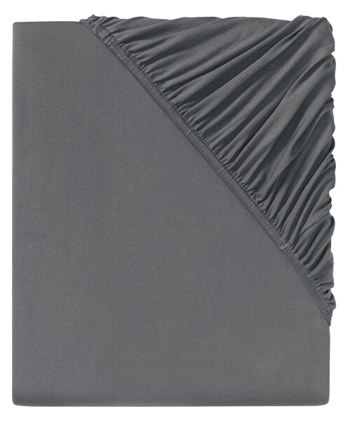 Livarno home Žerzejové napínací prostěradlo, 90-100 x 200 cm (tmavě šedá) (100383596002)