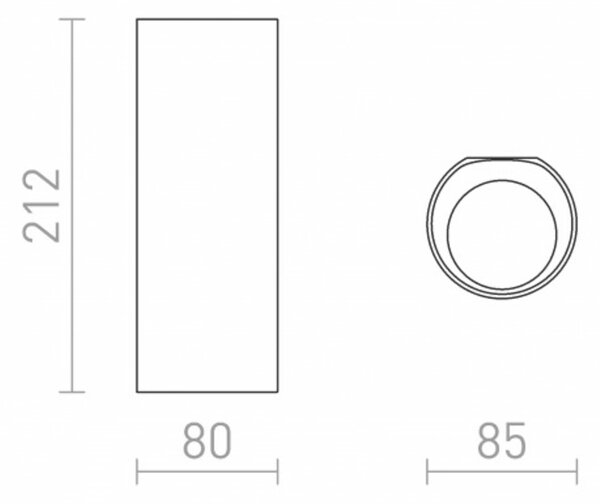 RED - DESIGN RENDL RENDL BEJA II nástěnná antracitová 230V LED 2x9W 24° IP65 3000K R13757