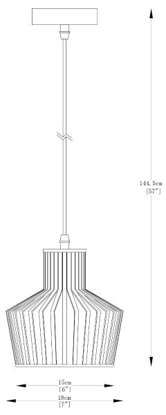 Zuma Line A8079-BK - Lustr na lanku DOLIA 1xE27/40W/230V pr. 18 cm černá
