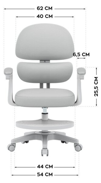 Dětská otočná židle Mark Adler Junior 4.4 Grey