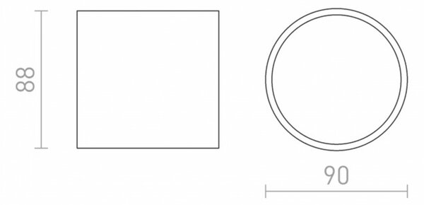 RED - DESIGN RENDL RENDL SENZA R stropní antracitová čiré sklo 230V LED 6W IP65 3000K R13623