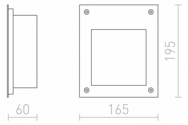 RED - DESIGN RENDL RENDL AKORD zápustná do stěny nerez 230V LED 3W IP65 3000K R10546