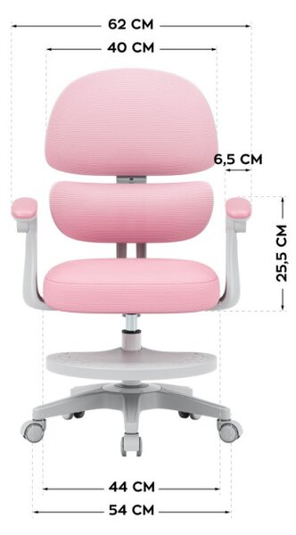 Dětská otočná židle Mark Adler Junior 4.4 Pink