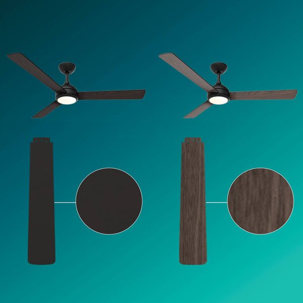 Philips Stropní ventilátor LED Civx, černý/hnědý, DC, tichý, stmívatelný, Hnědá / rez, Obývací pokoj / jídelna, kov, Vintage