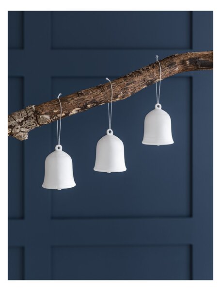 Porcelánové zvonečky Bells White - set 3 ks Garden Trading