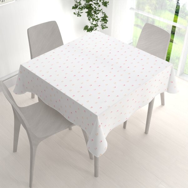 Biante Teflonový čtvercový ubrus TF-115 Barevné tulipánky na bílém 40x40 cm