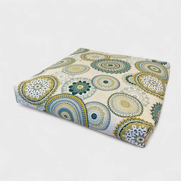 GADEO sedací polštář MANDALA zelená Výplň: pohankové slupky, Rozměry: 50x50 cm