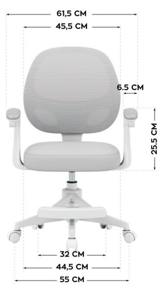 Dětská otočná židle Mark Adler Junior 3.1 Grey