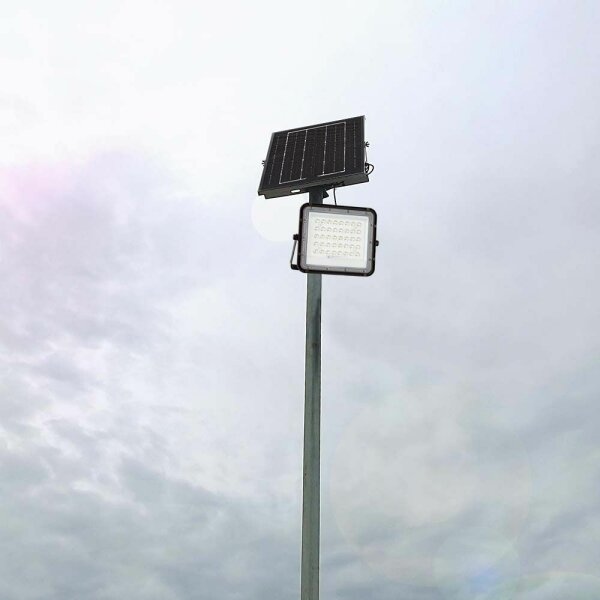 LED Venkovní solární reflektor LED/6W/3,2V IP65 4000K černá + DO