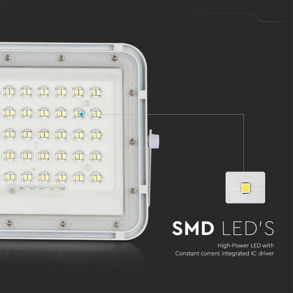 LED Venkovní solární reflektor LED/6W/3,2V IP65 4000K bílá + DO