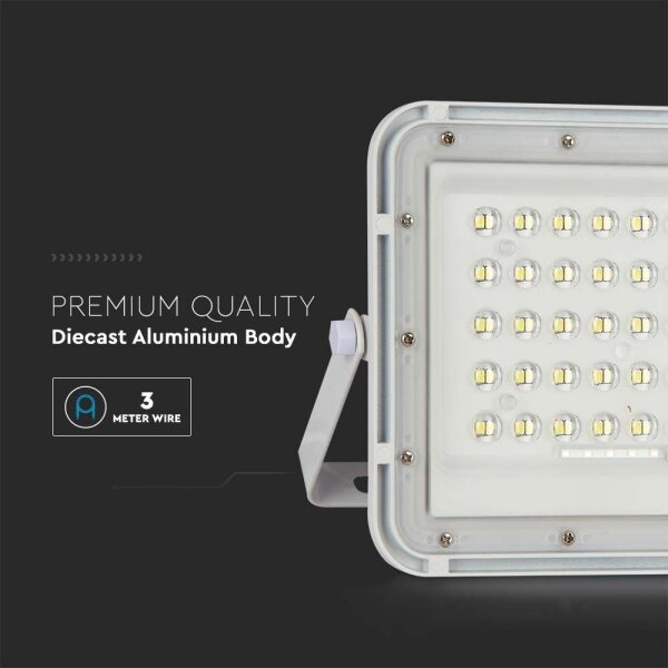 LED Venkovní solární reflektor LED/6W/3,2V IP65 6400K bílá + DO