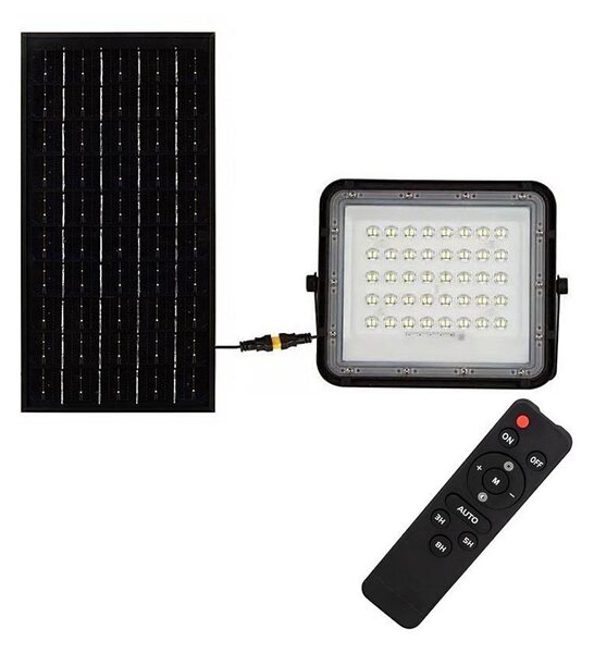 LED Venkovní solární reflektor LED/10W/3,2V IP65 4000K černá + DO