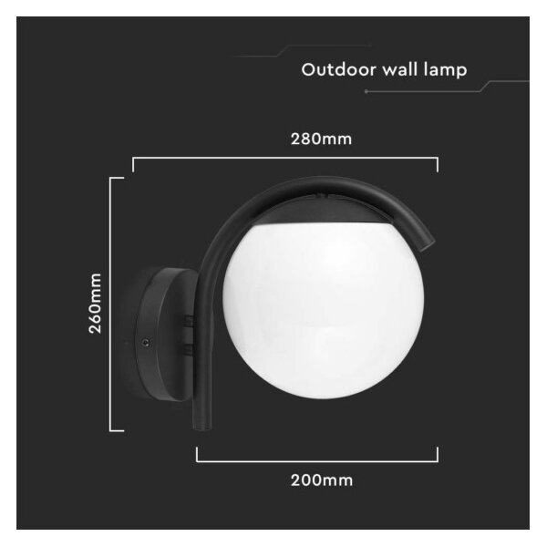 Venkovní nástěnná lampa 1xE27/60W/230V IP44 černá