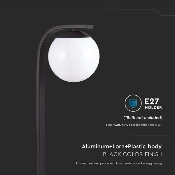 Venkovní lampa 1xE27/60W/230V IP44 černá