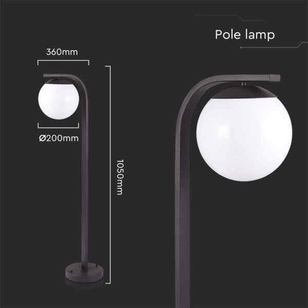Venkovní lampa 1xE27/60W/230V IP44 černá