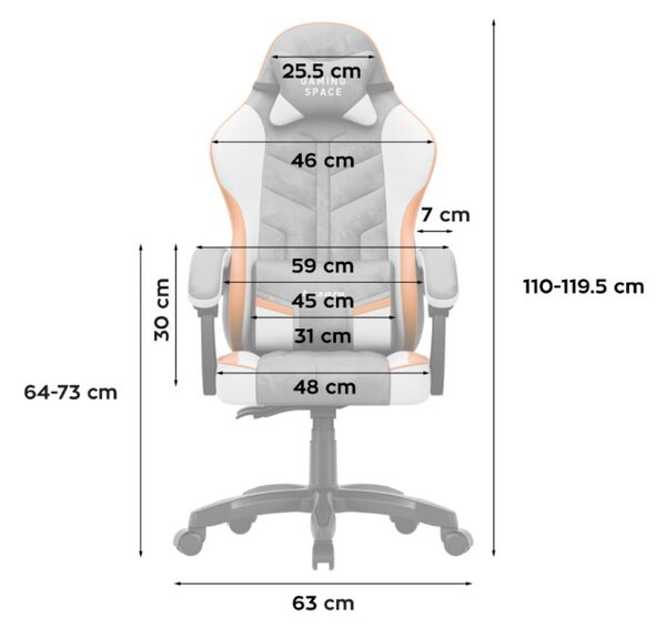 Herní židle Force 2.7 Grey Velour