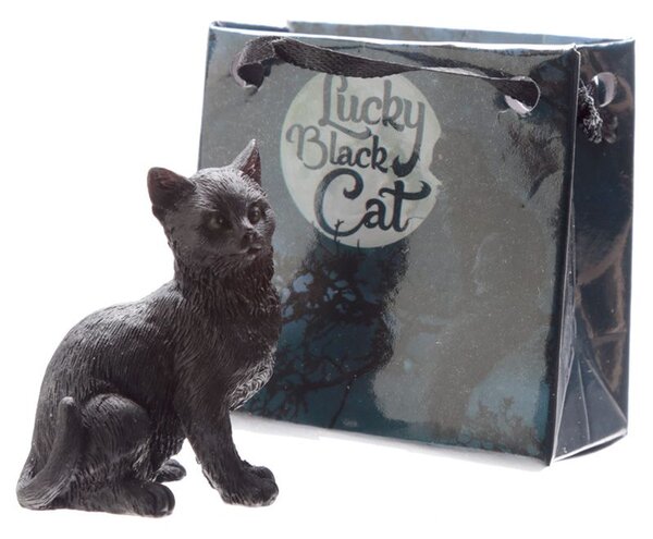 Černá kočka pro štěstí v dárkové minitaštičce Číslo: 4