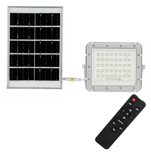 LED Venkovní solární reflektor LED/6W/3,2V IP65 6400K bílá + DO