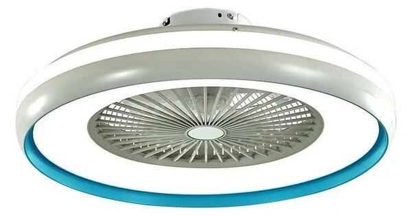LED Stropní svítidlo s ventilátorem LED/45W/230V 3000/4000/6500K modrá