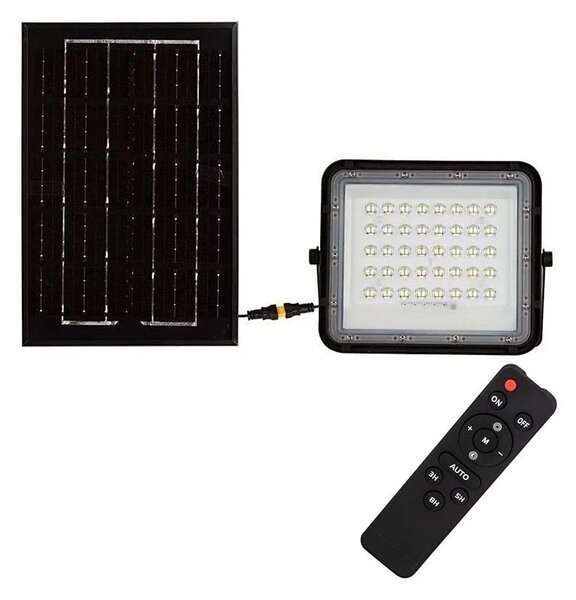 LED Venkovní solární reflektor LED/6W/3,2V IP65 4000K černá + DO