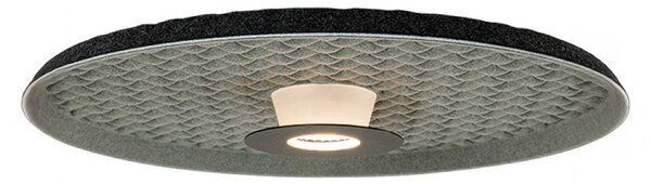 Zambelis LED stropní svítidlo 25177, šedá/černá, Ø 45 cm, kov, Hliník / šedá / zinek, Obývací pokoj / jídelna, kov, Moderní