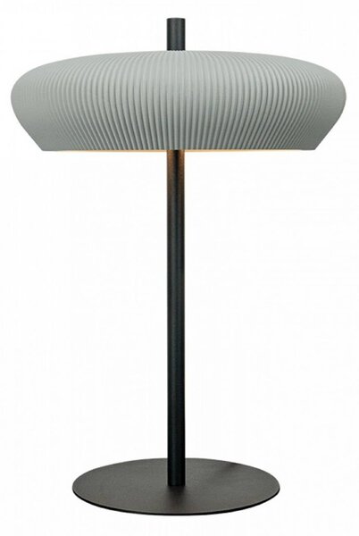 Zambelis Stolní lampa 2594, šedá/černá, výška 41 cm, keramika/kov, G9, Hliník / šedá / zinek, Obývací pokoj / jídelna, Sádra / hlína