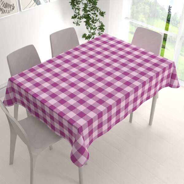 Biante Bavlněný obdélníkový ubrus Olivia OL-021 Fialová kostka velká 50x100 cm