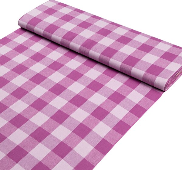 Biante Bavlněný oválný ubrus Olivia OL-021 Fialová kostka velká 50x100 cm