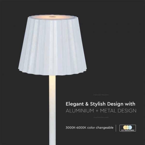 LED Stmívatelná dobíjecí stolní lampa LED/4W/5V 3000-6000K 1800 mAh bílá