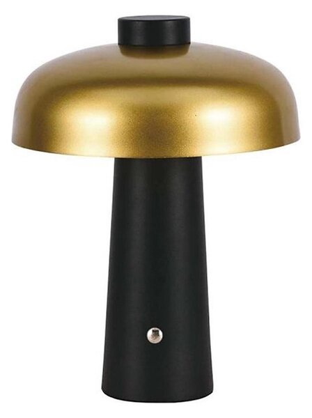LED Stmívatelná dobíjecí stolní lampa LED/3W/5V 3000-6000K 1800 mAh černá/zlatá