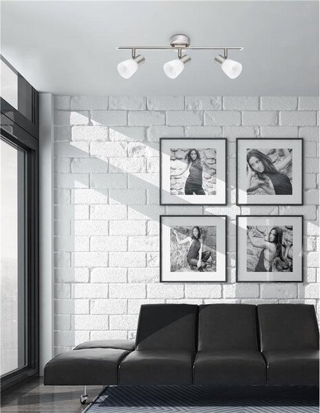 NV 667003 Bodové svítidlo PUBLICO opálové sklo nikl satén kov E14 3x5W IP20 bez žárovky - NOVA LUCE