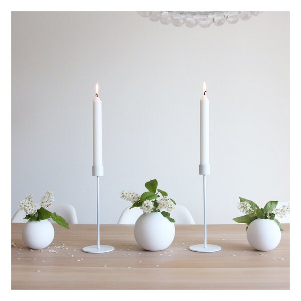 Svícen Candlestick White 21 cm COOEE Design