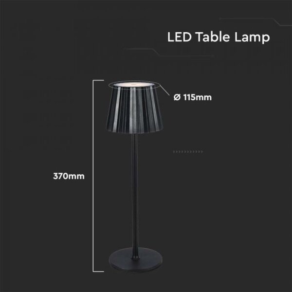 LED Stmívatelná dobíjecí stolní lampa LED/4W/5V 3000-6000K 1800 mAh černá