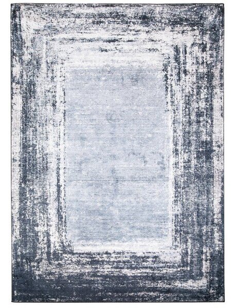 Makro Abra Kusový koberec pratelný TOSCANA 23670 Klasický Moderní pogumovaný tmavě šedý Rozměr: 120x170 cm