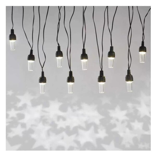 LED venkovní řetěz 10xLED/9,5 m IP44 studená bílá