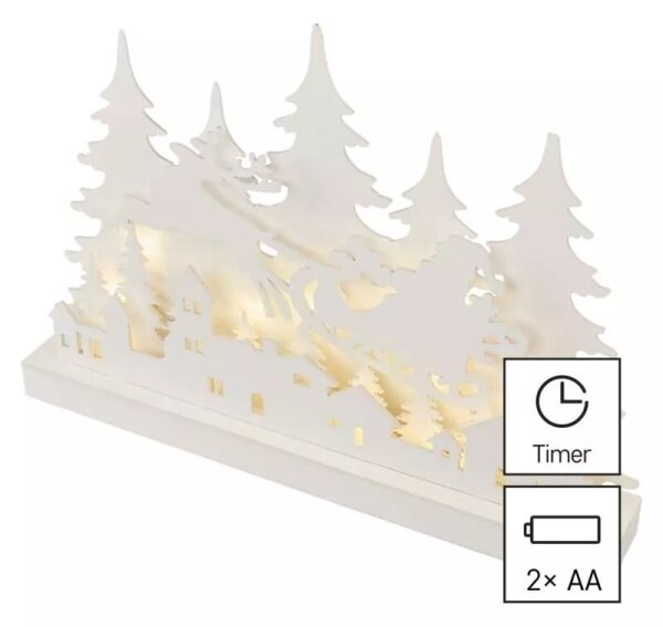 LED Vánoční dekorace LED/2xAA vesnička