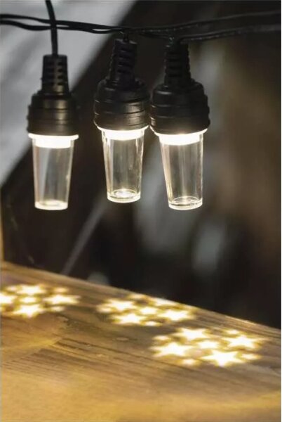 LED venkovní řetěz 10xLED/9,5 m IP44 studená bílá