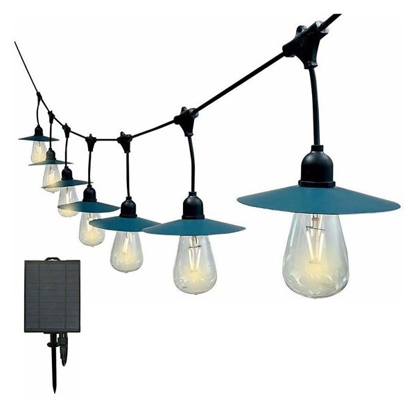 LED Solární řetěz 15xLED/0,2W/3,7V 15,6 m 3000K IP44 2400 mAh