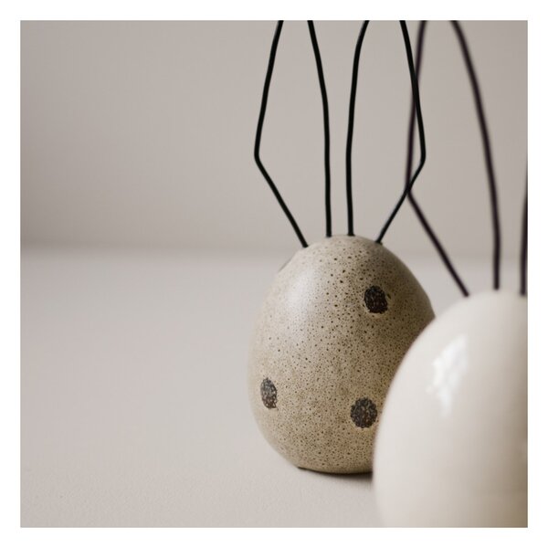 Velikonoční dekorace zajíček Hare Beige Dot 18 cm DBKD
