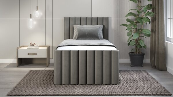 Boxspringová jednolůžková postel 80x200 VANTARA 1 - šedá