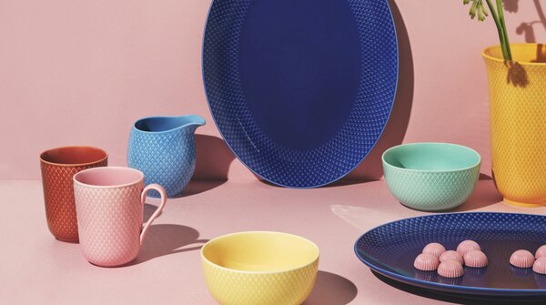 Porcelánový hrnek Rhombe Rose 330 ml Lyngby Porcelaen
