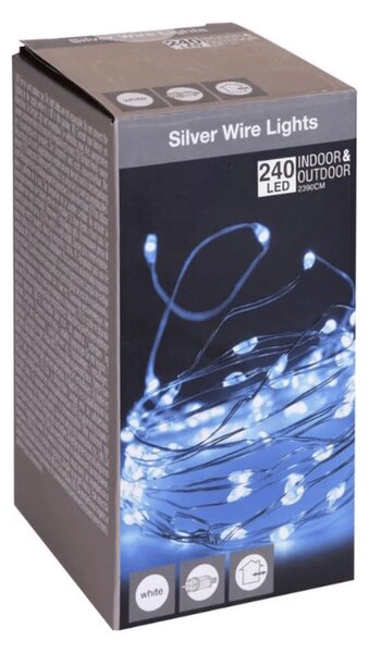 Světlený řetěz 240 LED venkovní/vnitřní 23,9 m, bílá