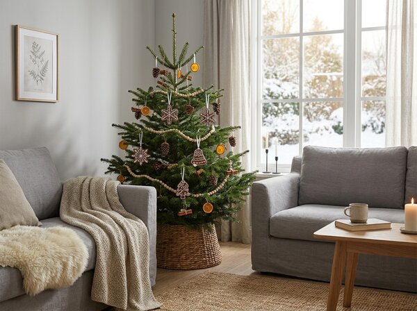 Závěsná vánoční ozdoba CANDY TREE 10 cm, hnědá