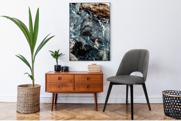 Jídelní židle BOVIO 86x48 cm šedá/buk