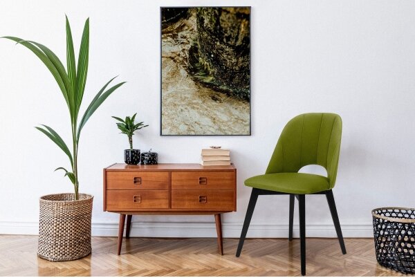 Jídelní židle BOVIO 86x48 cm světle zelená/buk
