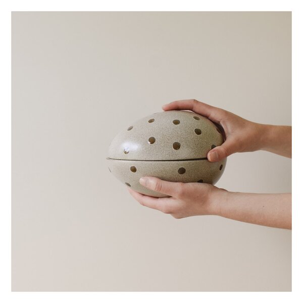 Velikonoční dóza Nest Beige Dot 18 cm DBKD