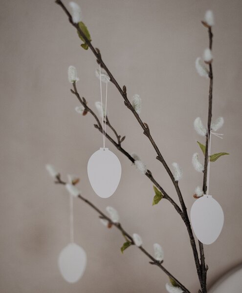 Velikonoční dekorace Deco Egg White - set 4 ks COOEE Design
